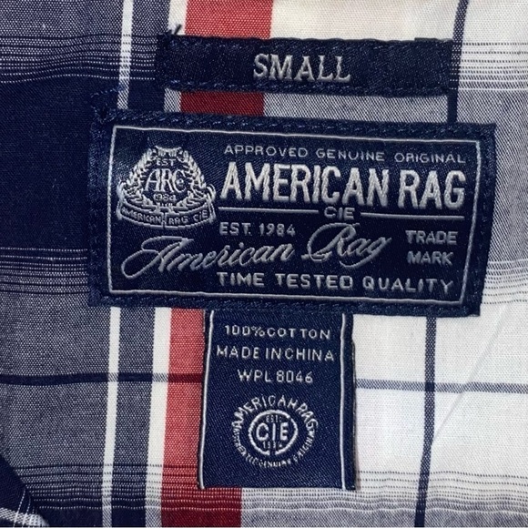 2/$25 NWOT American Rags Mens Plaid Shirt Size Small - Picture 7 of 8